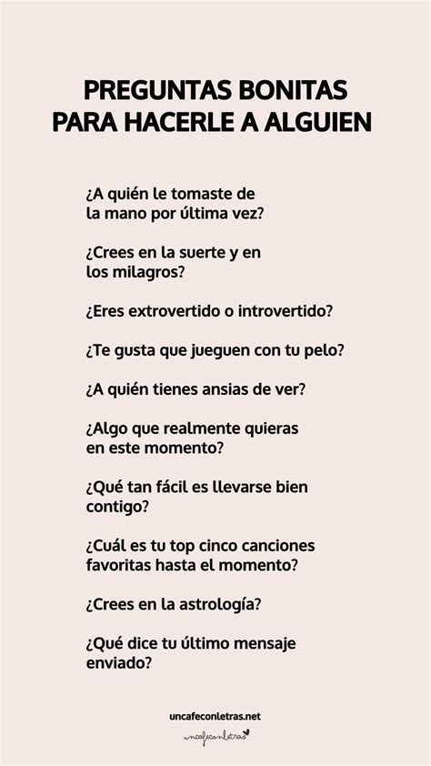 preguntas interesantes para conocer a alguien|125 preguntas para conocer mejor a una persona